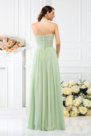 Robe demoiselle d'honneur plissage longue avec sans manches de dos nu en chiffon - Photo 30