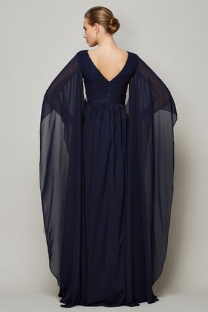 Robe de bal longue a-ligne avec perle longueur au ras du sol avec manche longue - Photo 2