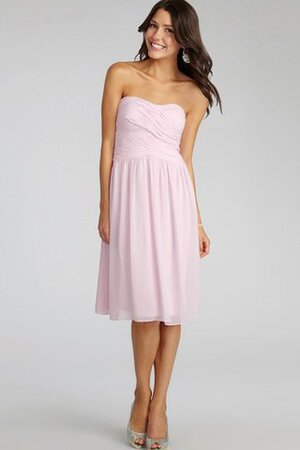 Robe demoiselle d'honneur courte ruché croisade de bustier en chiffon - Photo 22