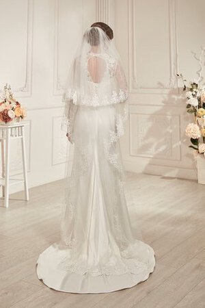 Robe de mariée humble elégant simple avec manche longue de traîne courte - Photo 3