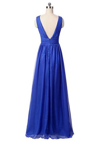 Robe de bal ruchés plongeants jusqu'au sol en satin extensible populaire romantique - Photo 3