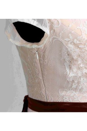 Robe de mariée simple plissage de lotus avec perle avec manche épeules enveloppants - Photo 10