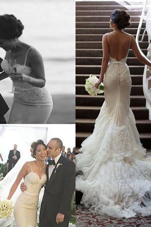 Abito da Sposa Coda A Strascico Corto Retro Sirena in Tulle Senza Maniche - Foto 1