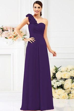 Robe demoiselle d'honneur avec sans manches en chiffon avec zip ligne a jusqu'au sol - Photo 12