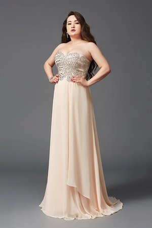 Chiffon Sweep train Sexy Anständiges Ballkleid ohne Ärmeln - Bild 3
