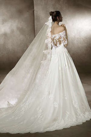 Robe de mariée avec zip en tulle pétillant de mode de bal formelle - Photo 4
