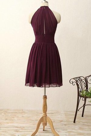 Robe demoiselle d'honneur moderne bref informel plissage avec sans manches - Photo 2