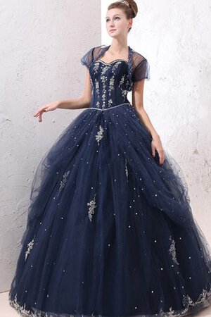 Robe douce seize decoration en fleur textile en tulle - Photo 1