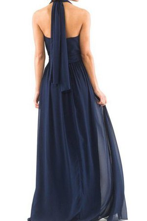 Robe demoiselle d'honneur plissage a-ligne ceinture en étoffe ruché de traîne courte - Photo 2