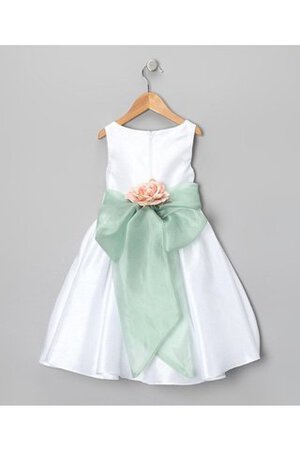 Robe de cortège enfant plissé ligne a en satin de lotus de tour de ceinture en haute - Photo 2