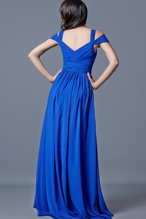 Robe de soirée plissé avec zip ruché ligne a de tour de ceinture en haute - Photo 5