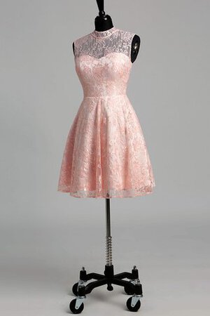 Ärmelloses Reißverschluss Spitze einfaches Ballkleid mit Schlüsselloch Rücken mit Bordüre - Bild 8
