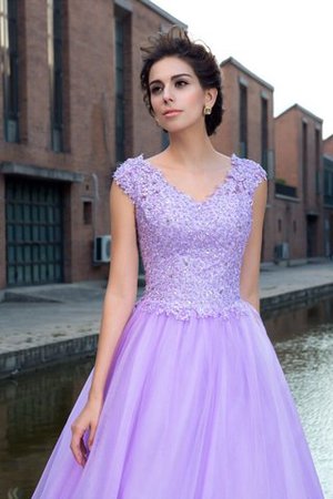 Empire Taille V-Ausschnitt Formelles Anständiges Bodenlanges Ballkleid - Bild 5