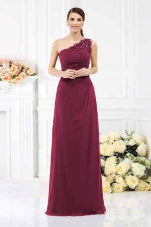 One Schulter Enges Ärmelloses Anständiges Brautjungfernkleid mit Reißverschluss - Bild 5