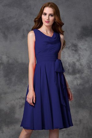 Abito da Damigella Naturale Principessa in Chiffon A-Line Cerniera - Foto 24