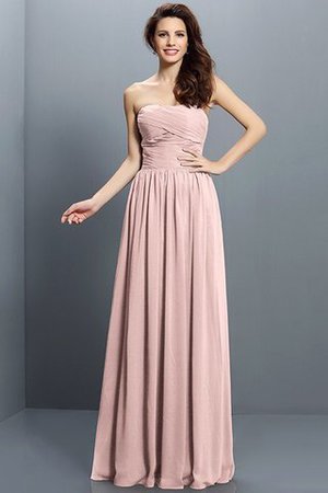 Prinzessin A Linie Plissiertes Bodenlanges Brautjungfernkleid aus Chiffon - Bild 21