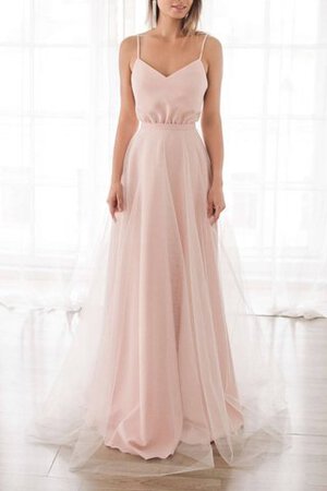 Robe de mariée haute qualité en satin dos nu a-ligne simple - Photo 1