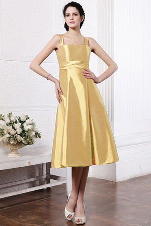 Ärmelloses Prinzessin Knielanges Brautjungfernkleid mit Reißverschluss mit Empire Taille - Bild 7