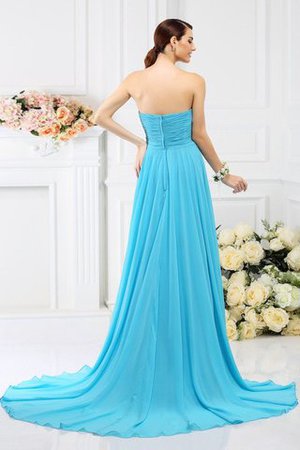 Ärmellos Plissiertes Chiffon Prinzessin A-Linie Brautjungfernkleid - Bild 2