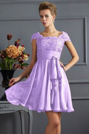 A-Linie Normale Taille Prinzessin Chiffon Brautjungfernkleid mit Bordüre - Bild 20