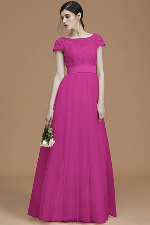 A Linie Prinzessin Normale Taille Brautjungfernkleid mit Schleife mit Gürtel - Bild 14