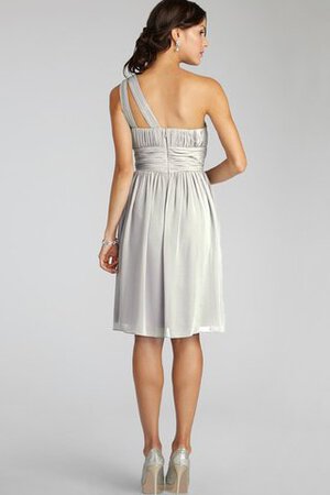 Ein Schulter trägerloser Ausschnitt Chiffon A-Line mini Brautjungfernkleid - Bild 24