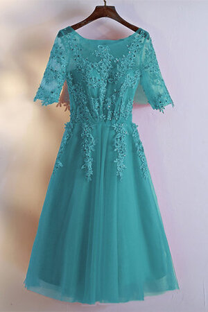3 /4 Länge Ärmeln Mode Legeres Romantisches Cocktailkleid mit Bordüre - Bild 1