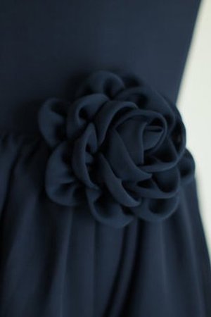 Ärmelloses A-Linie Chiffon Bodenlanges Blumenmädchenkleid mit Reißverschluss - Bild 3