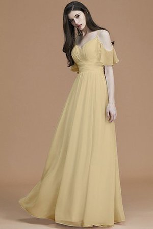 Normale Taille Prinzessin Spaghetti Träger A Linie Bodenlanges Brautjungfernkleid - Bild 18