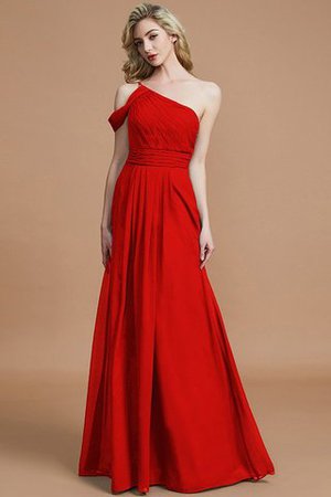 Vestido de Dama de Honor de Natural de Un sólo hombro de Hasta el suelo - Foto 27