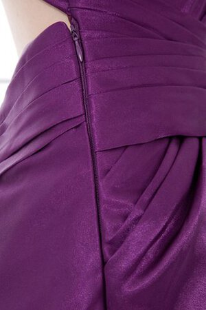 Robe de soirée plissé d'épaule asymétrique asymétrique avec sans manches - Photo 6