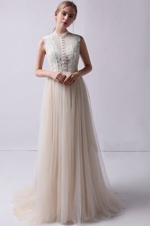 Beliebt Spitze Romantisches Sittsames Brautkleid mit Reißverschluss - Bild 5