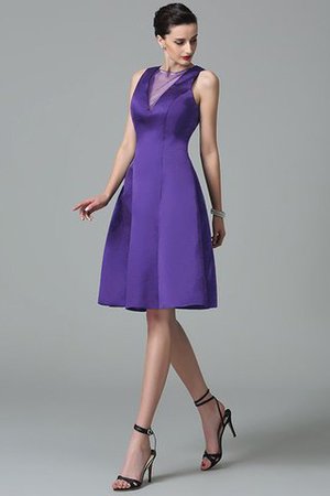 Robe demoiselle d'honneur en satin de lotus avec zip manche nulle de princesse - Photo 23
