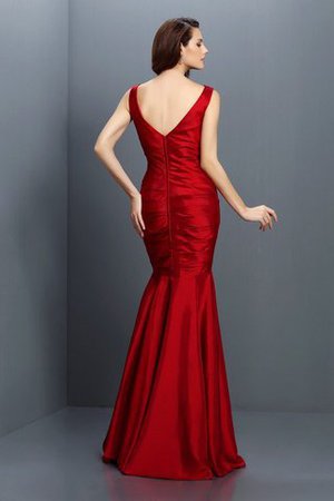 Vestido de Dama de Honor en Tafetán de Flores de Escote en V de Largo - Foto 30