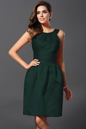 Robe demoiselle d'honneur naturel de princesse avec zip a-ligne en satin - Photo 8