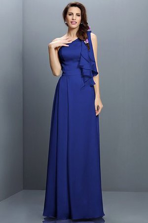 One Schulter A-Line Anständiges Brautjungfernkleid aus Chiffon mit Empire Taille - Bild 25