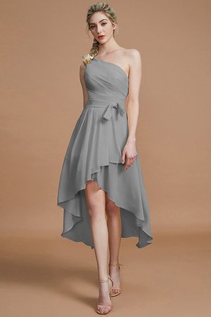 Geschichtes One Schulter Prinzessin Rocklänge-asymmetrisches Mini Brautjungfernkleid - Bild 34