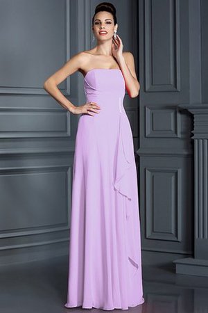 Abito da Damigella Lungo A-Line in Chiffon Principessa Alta Vita - Foto 19
