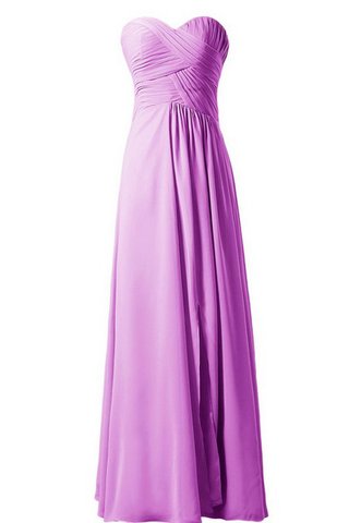 A-Line Ärmelloses Herz-Ausschnitt bodenlanges schick Brautjungfernkleid - Bild 2