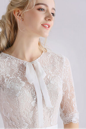 Robe de mariée en satin extensible ligne a belle avec décoration dentelle à la mode - Photo 2