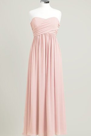 Robe demoiselle d'honneur plissé longue de col en cœur ruché - Photo 7
