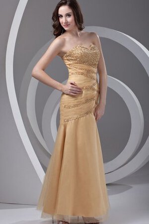 Herz-Ausschnitt A-Linie knöchellanges Abendkleid mit Kristall - Bild 6