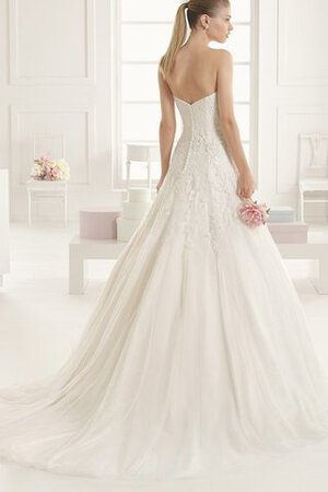 Abito da Sposa Lungo Senza Maniche originale sogno A-Line Spazzola Treno - Foto 2