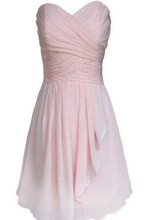 Abito da Damigella in Chiffon con Criss-cross Senza Maniche Naturale con Seghettato A-Line - Foto 2