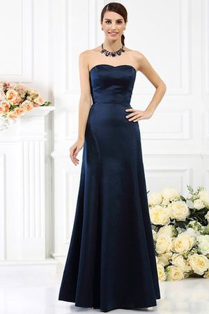 Robe demoiselle d'honneur longue de fourreau de bustier avec zip en satin - Photo 9