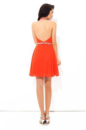Normale Taille Prinzessin Neckholder Mini Cocktailkleid ohne Ärmeln - Bild 2