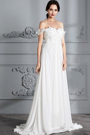 Chiffon Prinzessin A-Line Ärmelloses Bodenlanges Brautkleid - Bild 4