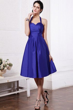 Robe demoiselle d'honneur courte au drapée avec sans manches de princesse dénudé - Photo 28