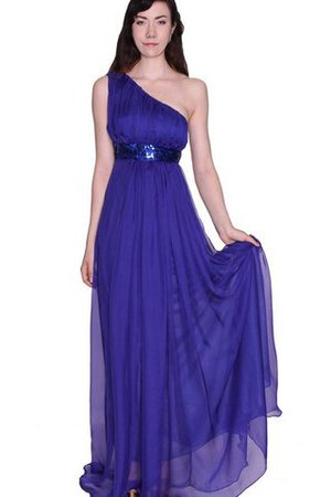 A-Line plissiertes Chiffon Paillettenbesetztes langes Brautjungfernkleid - Bild 1