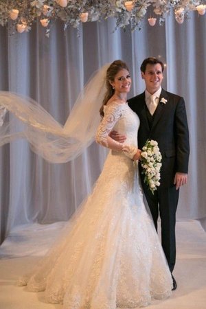 Robe de mariée étourdissant textile en tulle en dentelle decoration en fleur officiel - Photo 2